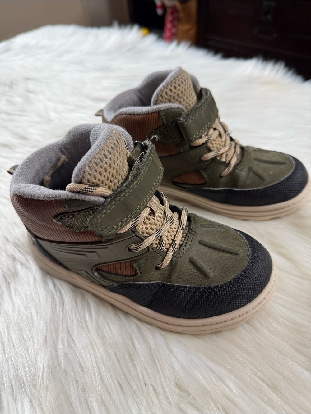 Carter’s Green and Brown Boys Hiking Boots